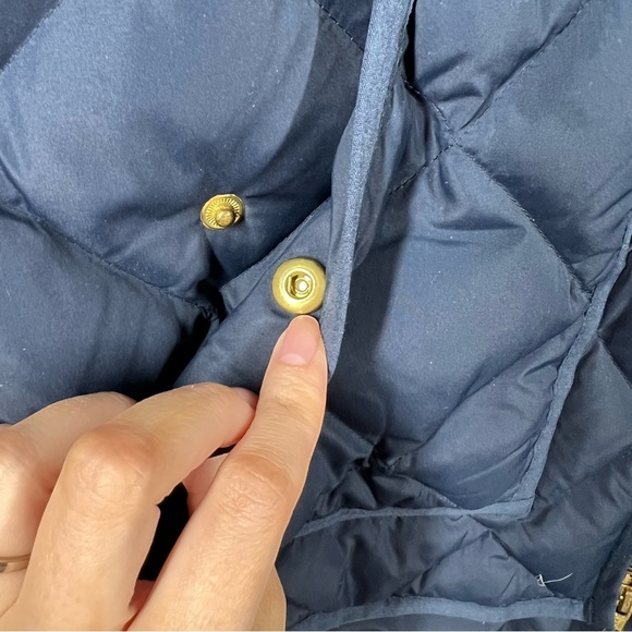 J. Crew Dark Blue Down Filled Puffer Vest - Picture 3 of 9